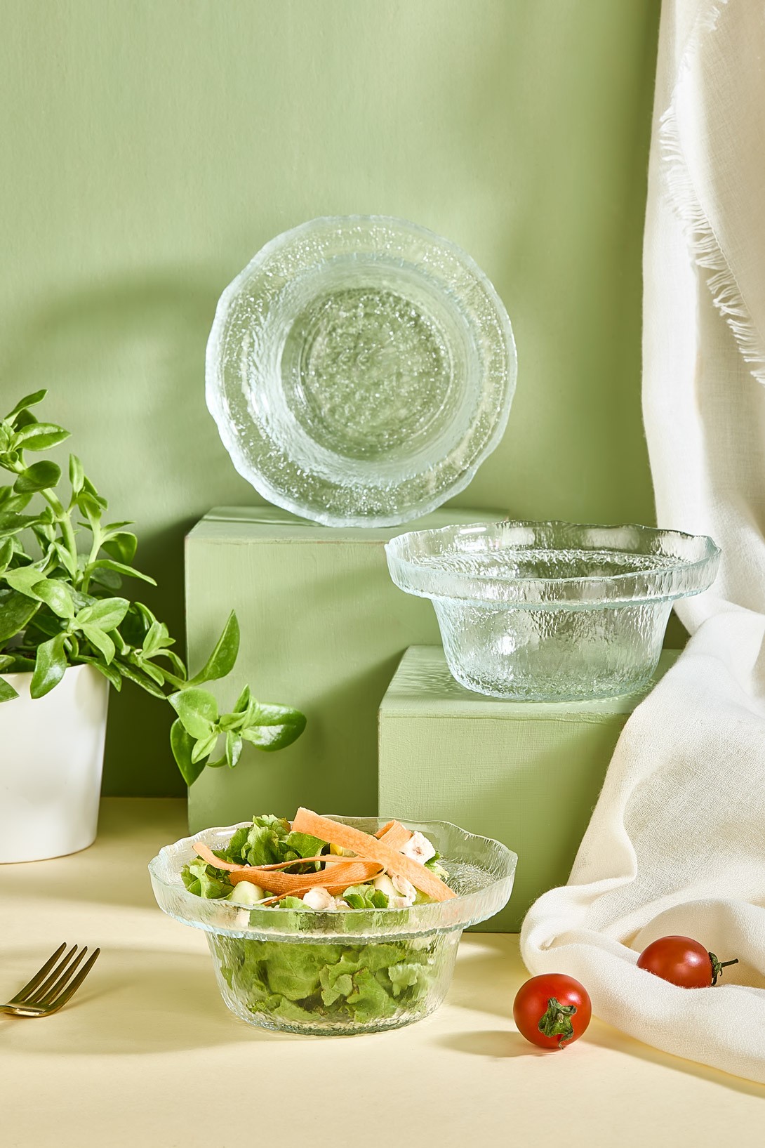 Gemma Salata/Çorba/Çerez Kase Seti - 3 Adet