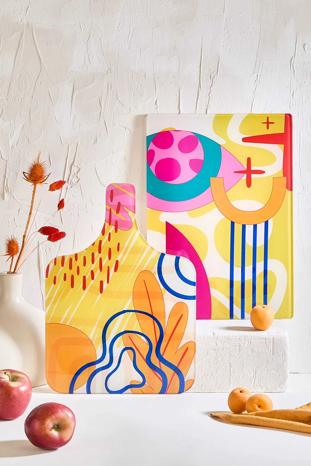 Meloni 2'Li Cam Kesme Tahtası Seti - 25x35 - Isıya Dayanıklı Kırılmaz Kesme Tahtası