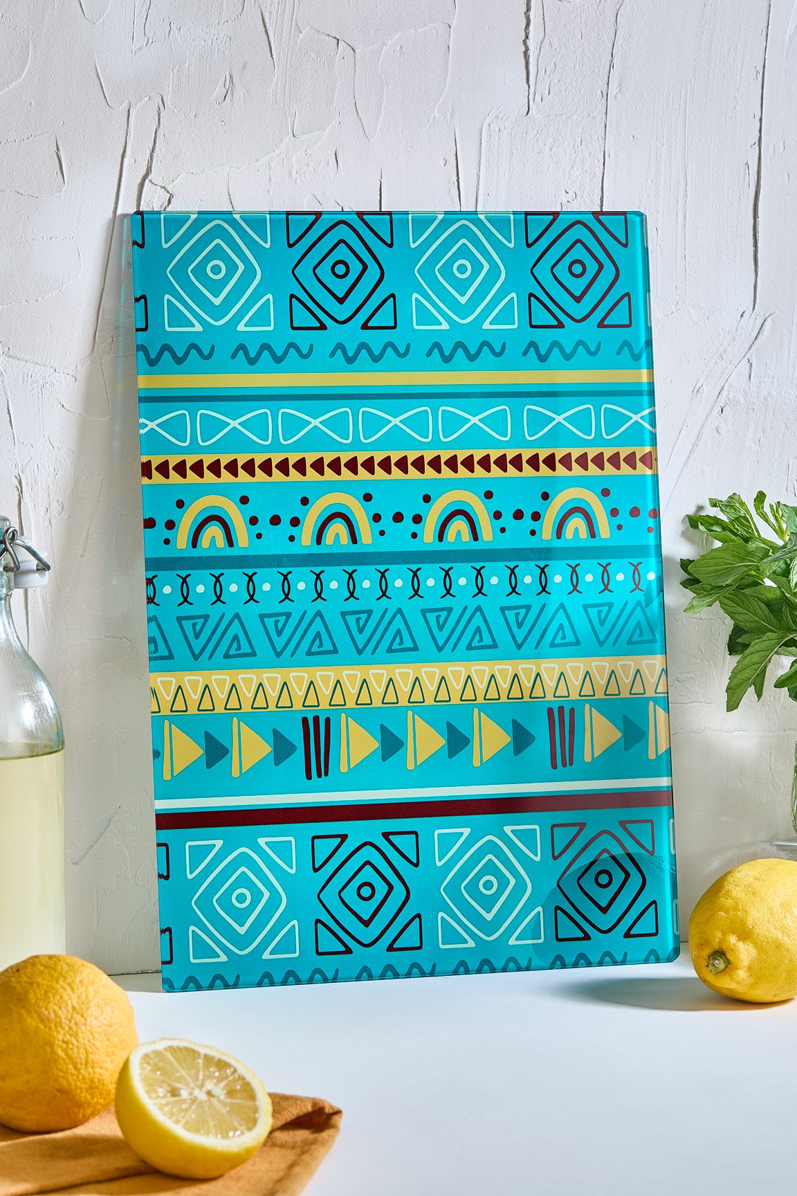 African Cam Kesme Tahtası - 25x35 - Isıya Dayanıklı Kırılmaz Kesme Tahtası