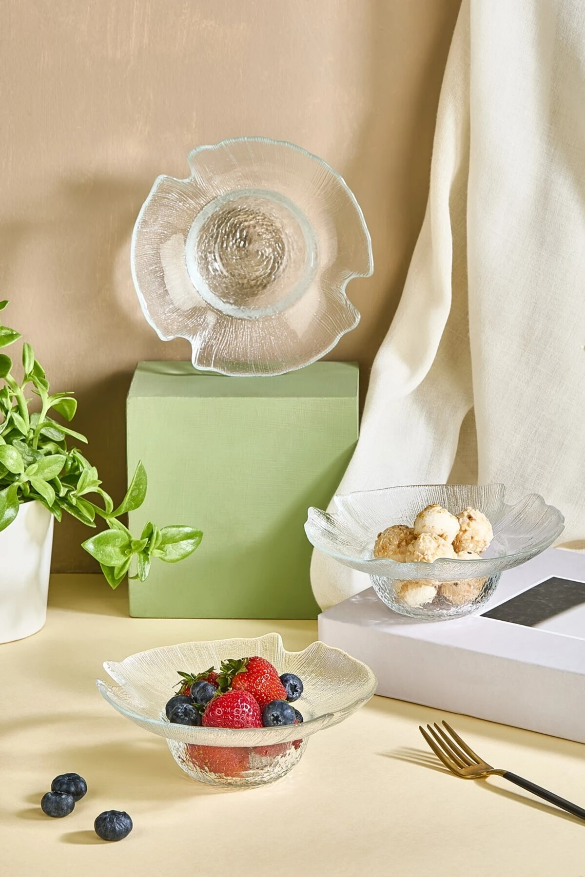 Luciana Çerez,Meyve,Dondurma Kasesi Seti ve Sosluk - 3 Adet