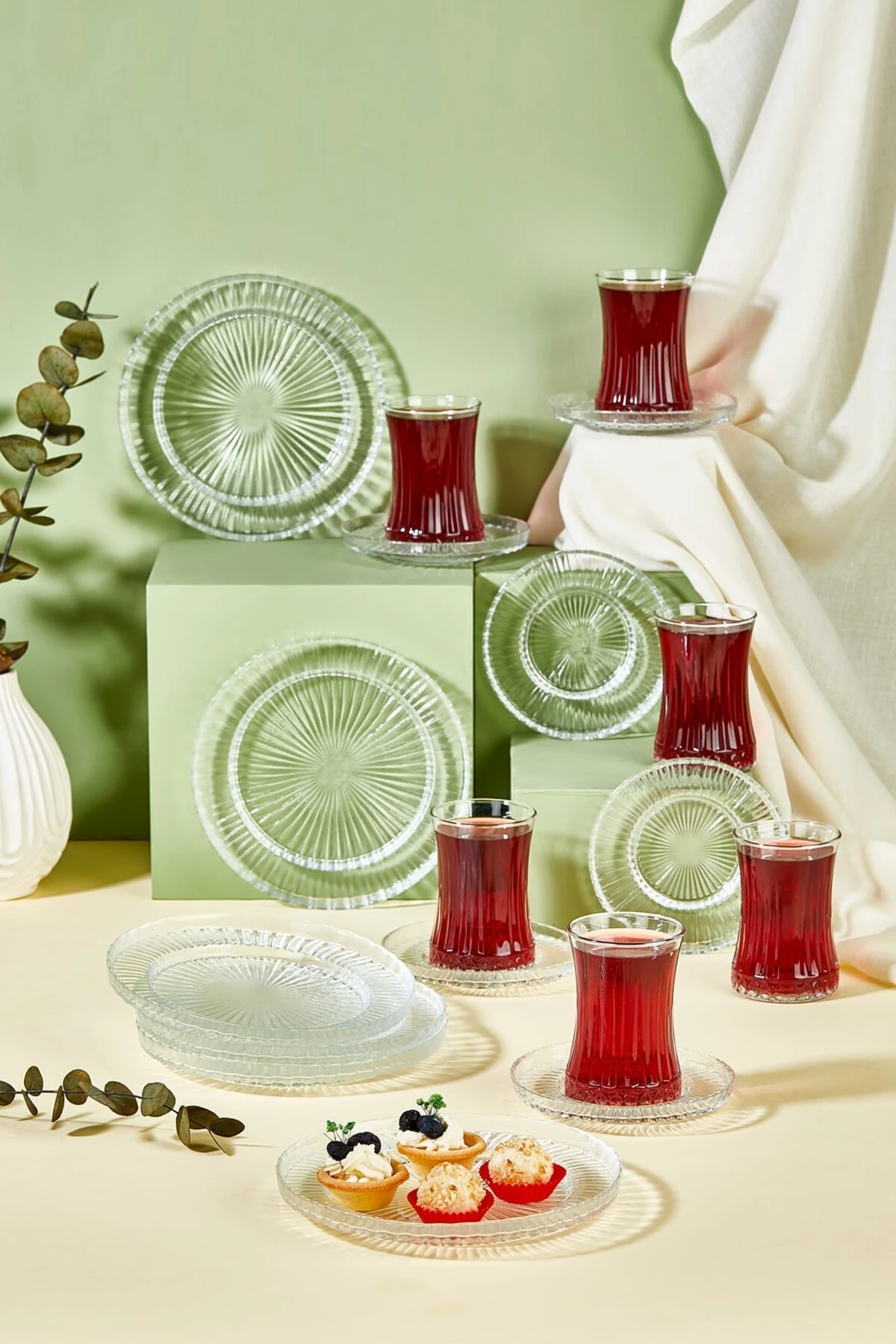 Riva 18 Parça Çay Ve Pasta Takımı Seti