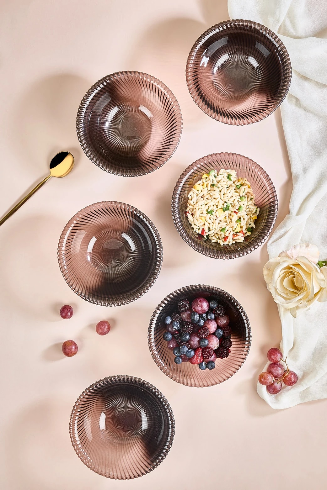 Jest 6 Parça Cam Salata/çorba/çerez Cam Kasesi Seti