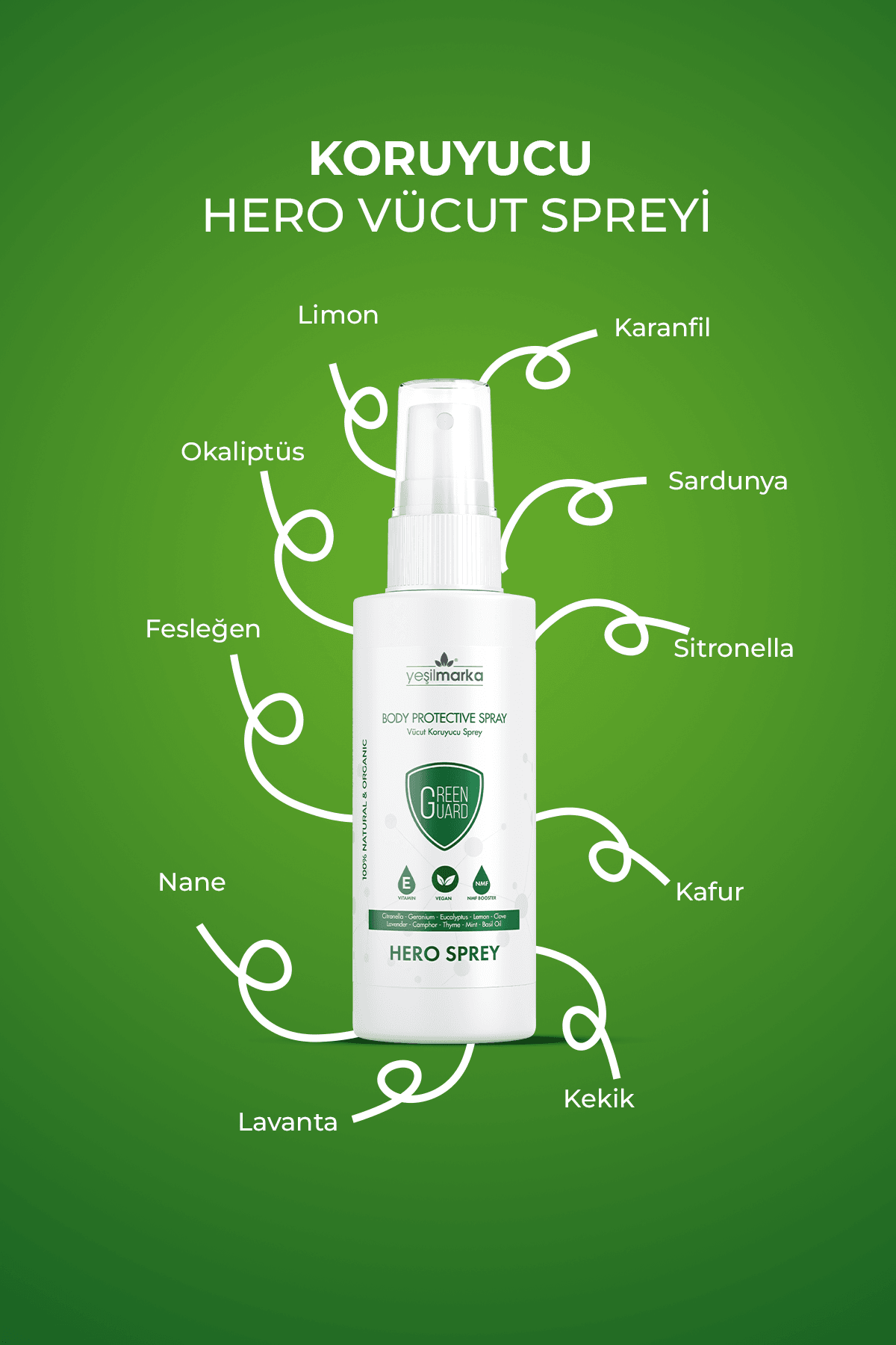 Vücut Koruyucu Hero Spray - Doğal Koruyucu Vücut Losyonu