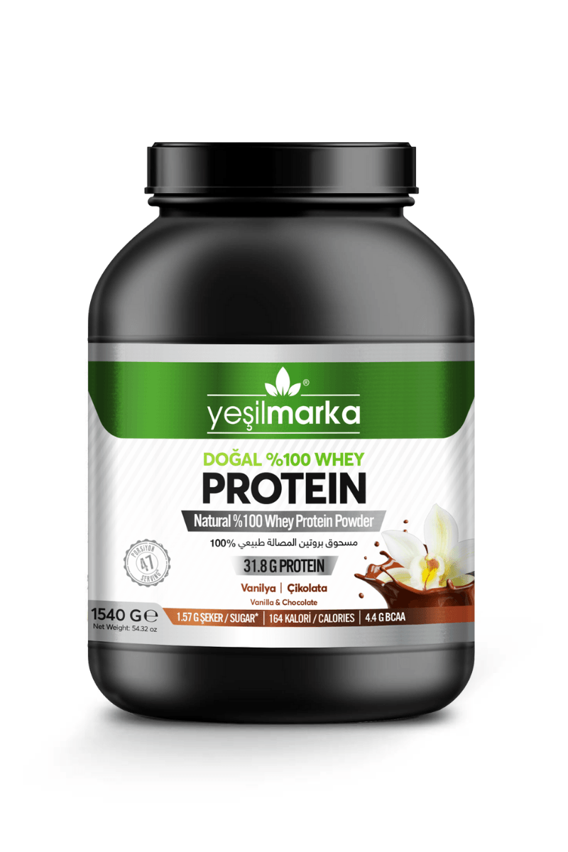 Doğal Whey Protein Tozu - Çikolata/Vanilya 1540 gr