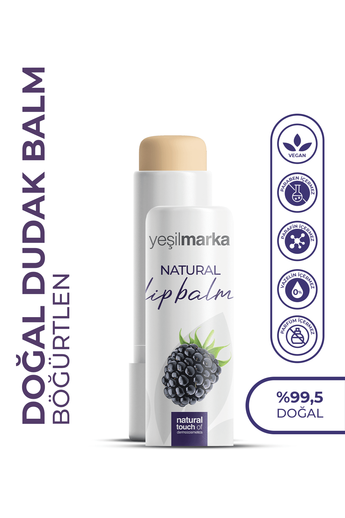 Doğal Dudak Balmı - Böğürtlen Aromalı