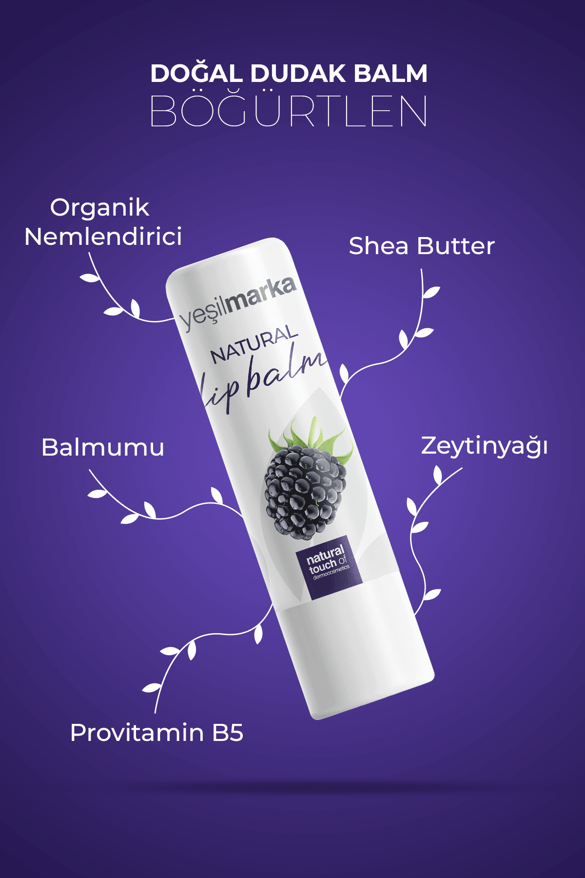 Doğal Dudak Balmı - Böğürtlen Aromalı