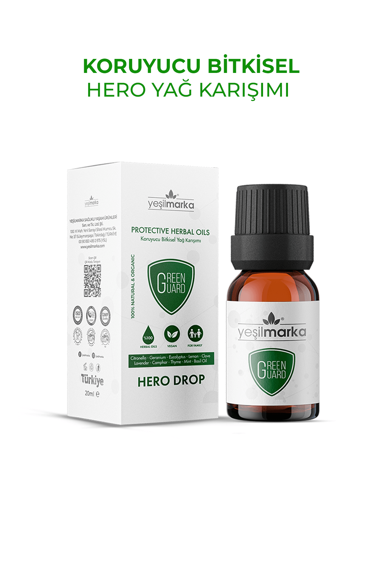 Buhurdanlık Için Hava Namlendirici Esansiyel Yağ - Dış Etkenlere Karşı Koruyucu Hero Drop 20 ml