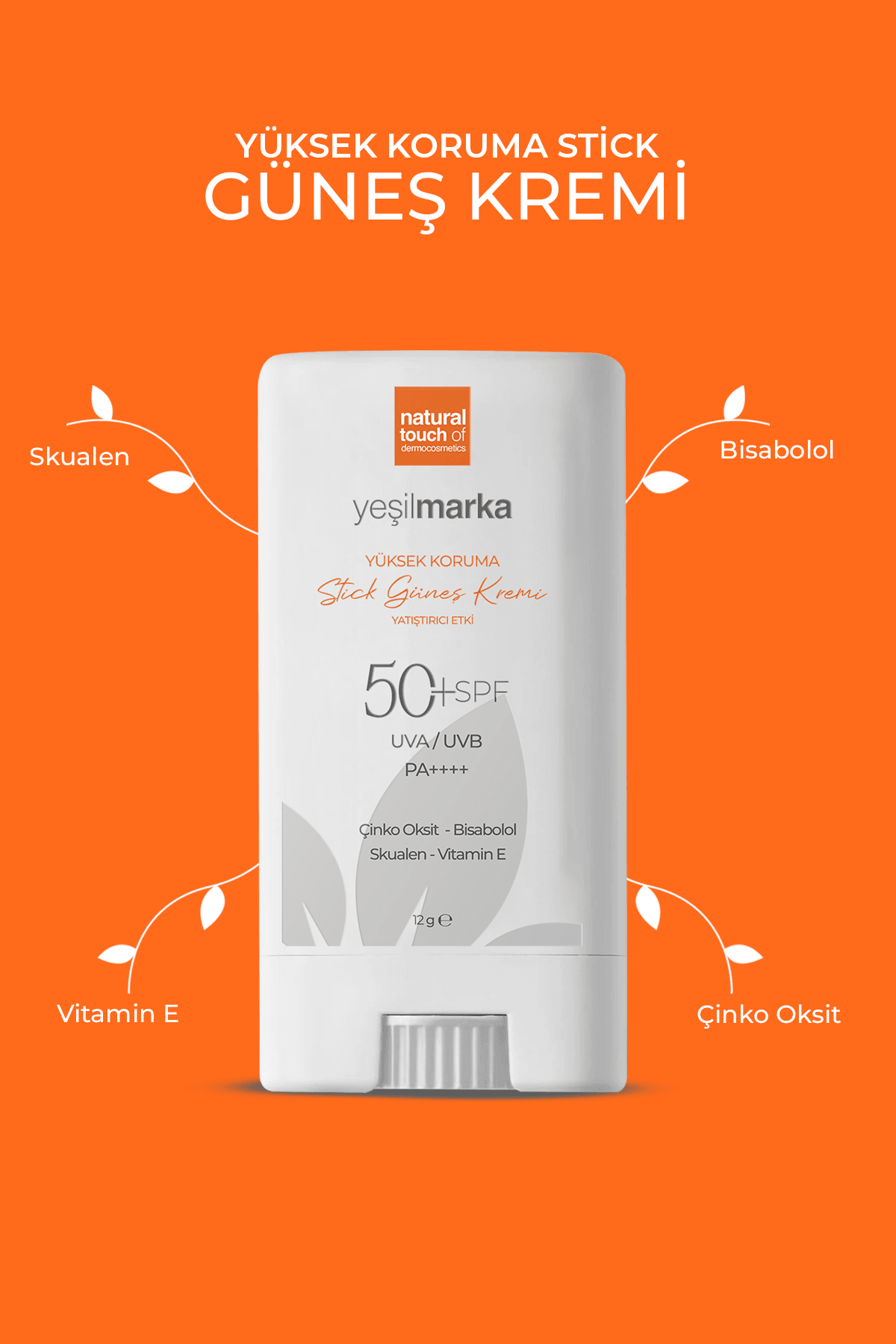 Stick Güneş Kremi 50 Faktör (SPF) Mineral Filtreli - Yatıştırıcı Etki