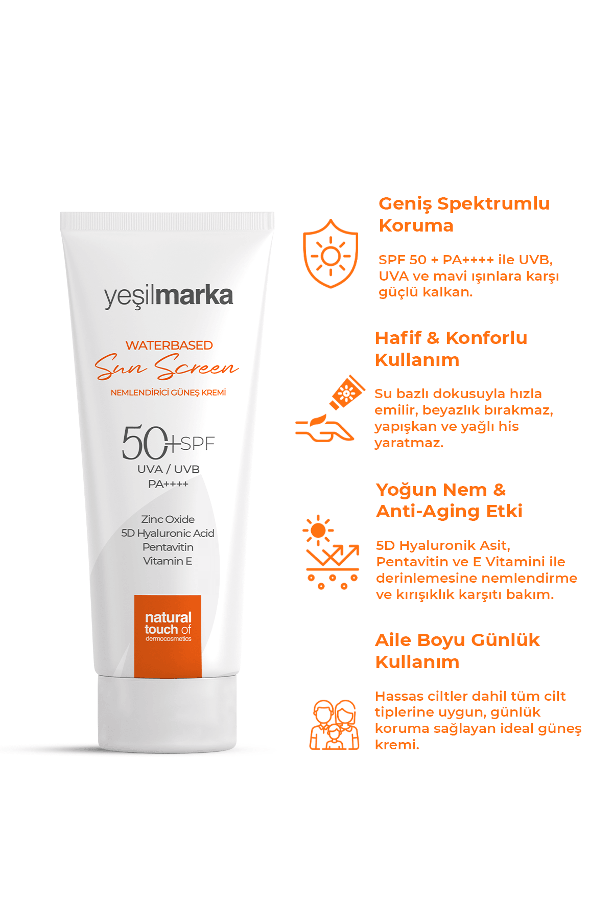 Su Bazlı Güneş Kremi 50 Faktör (SPF)