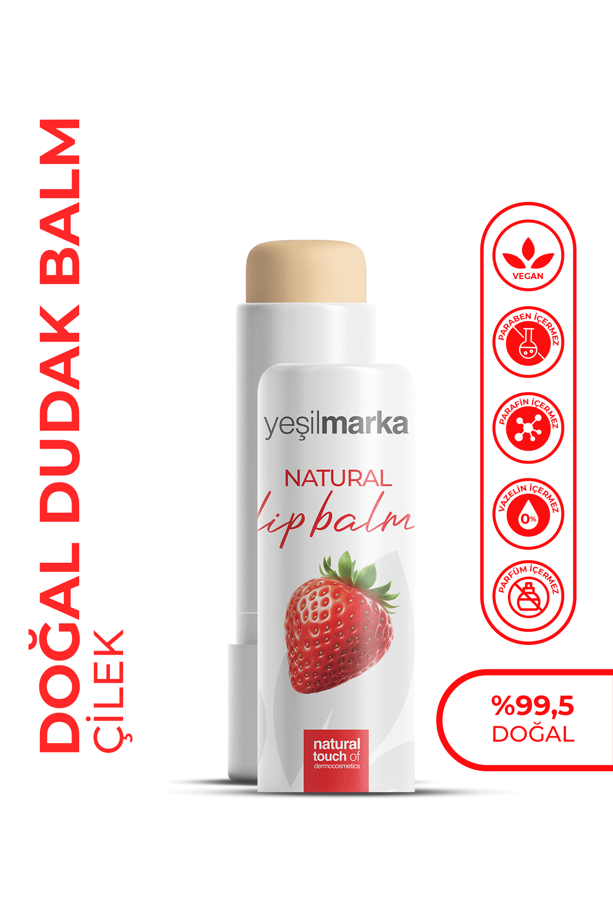Doğal Dudak Balmı - Çilek Aromalı