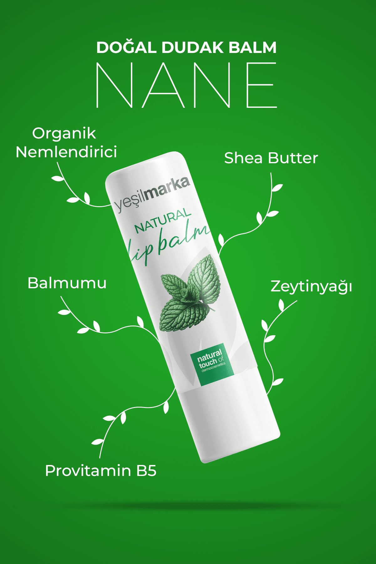 Doğal Dudak Balmı - Nane Aromalı
