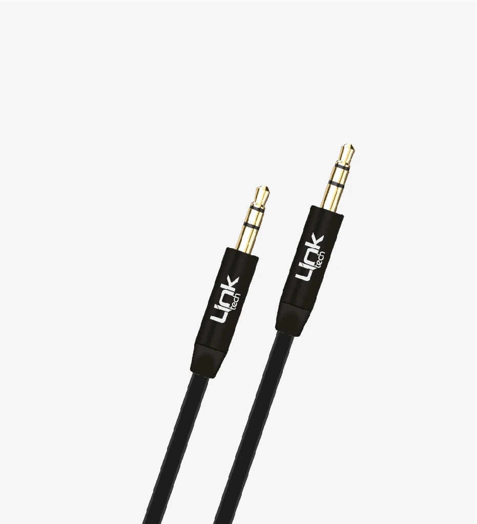 A585 1000mm Silikon 3.5mm AUX Kablosu (Siyah).