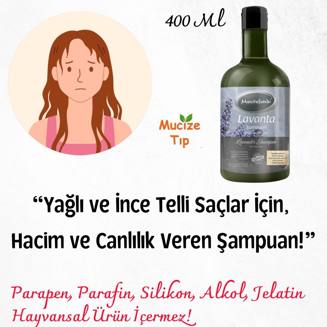 MECİTEFENDİ LAVANTA ÖZLÜ ŞAMPUAN 400 ML