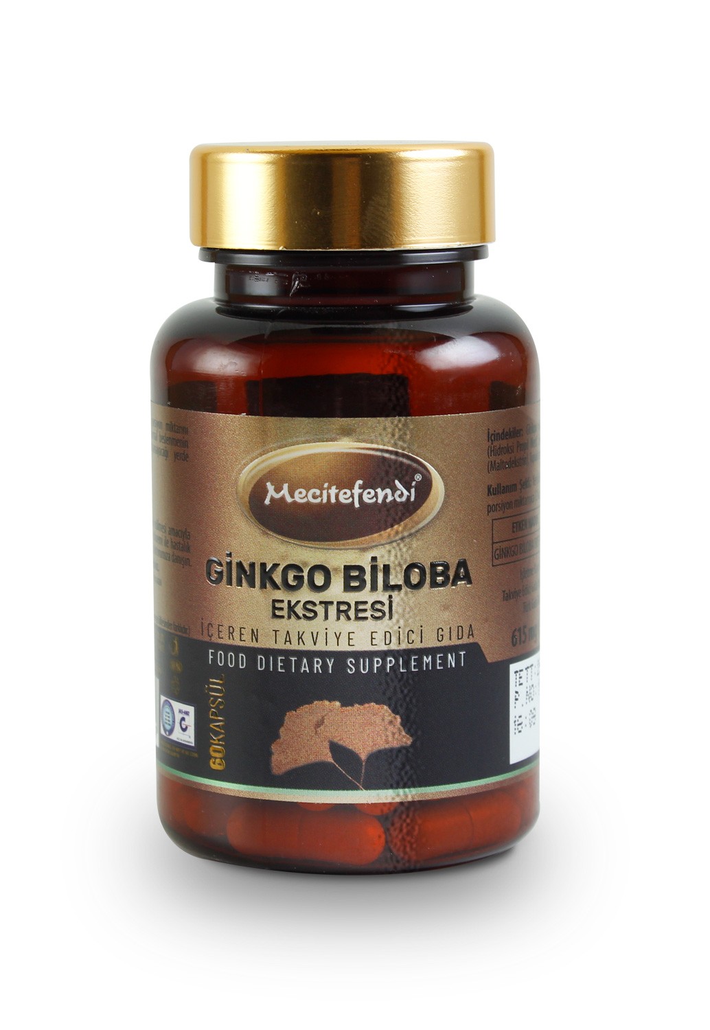 MECİTEFENDİ GİNKGO BİLOBA EKSTRESİ İÇEREN TAKVİYE EDİCİ GIDA (60 KAPSÜL*615MG)