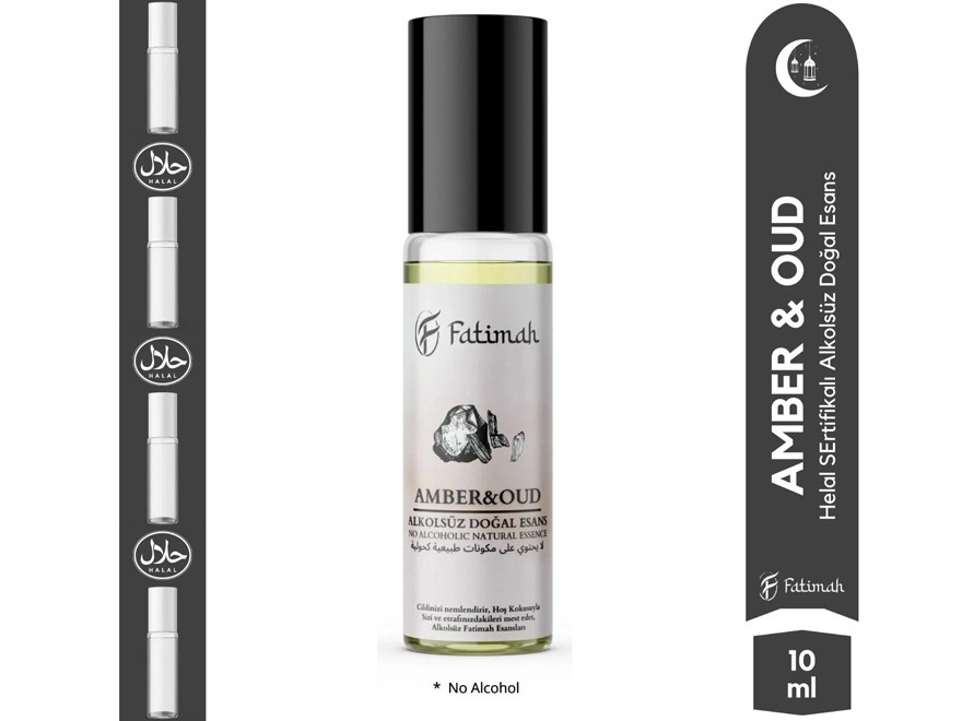 Amber&oud Kokusu Doğal Esans Alkolsüz Esans Esansiyel Yağ Roll On Esans Natural Essence 10ml