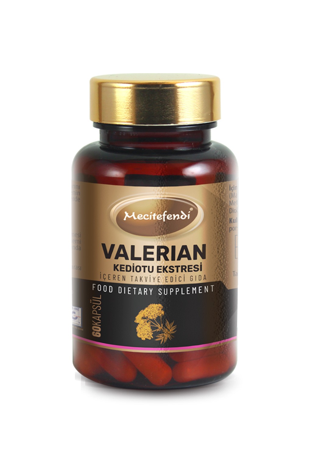 MECİTEFENDİ VALERIAN KEDİOTU EKSTRESİ İÇEREN TAKVİYE EDİCİ GIDA (60 KAPSÜL*590MG)