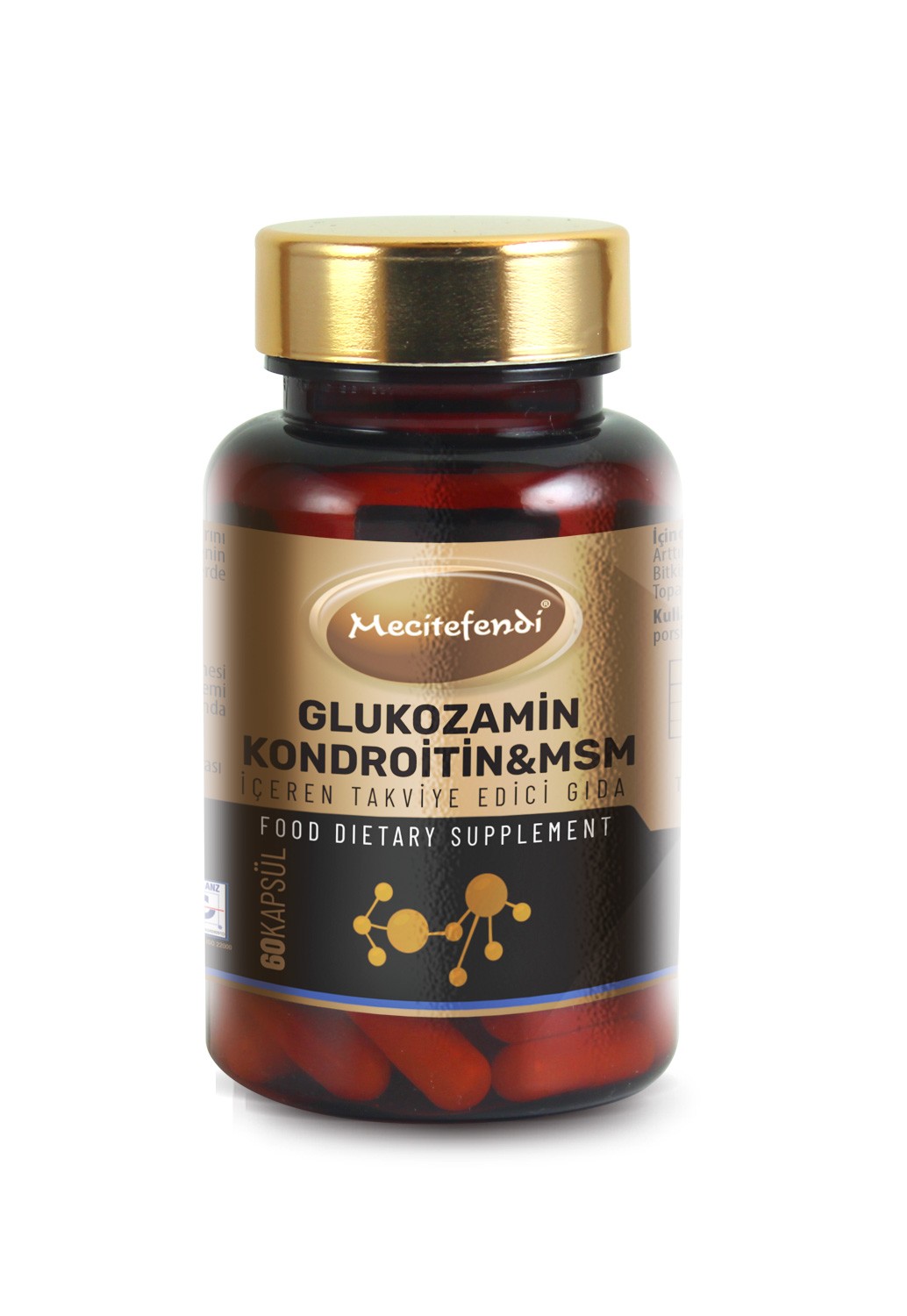 MECİTEFENDİ GLUKOZAMİN, KONDROİTİN&MSM İÇEREN TAKVİYE EDİCİ GIDA (60 KAPSÜL 710MG)