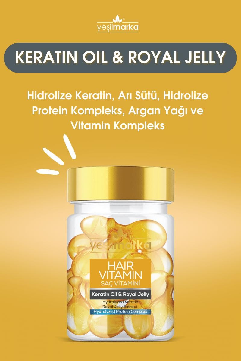 Yeşilmarka Saç Vitamini – Keratin Oil & Royal Jelly