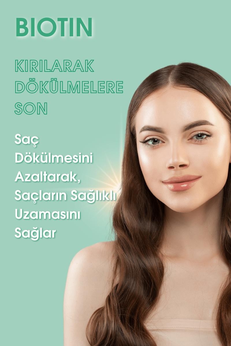 Yeşilmarka Saç Vitamini – Biotin & Kafein 30 Kapsül