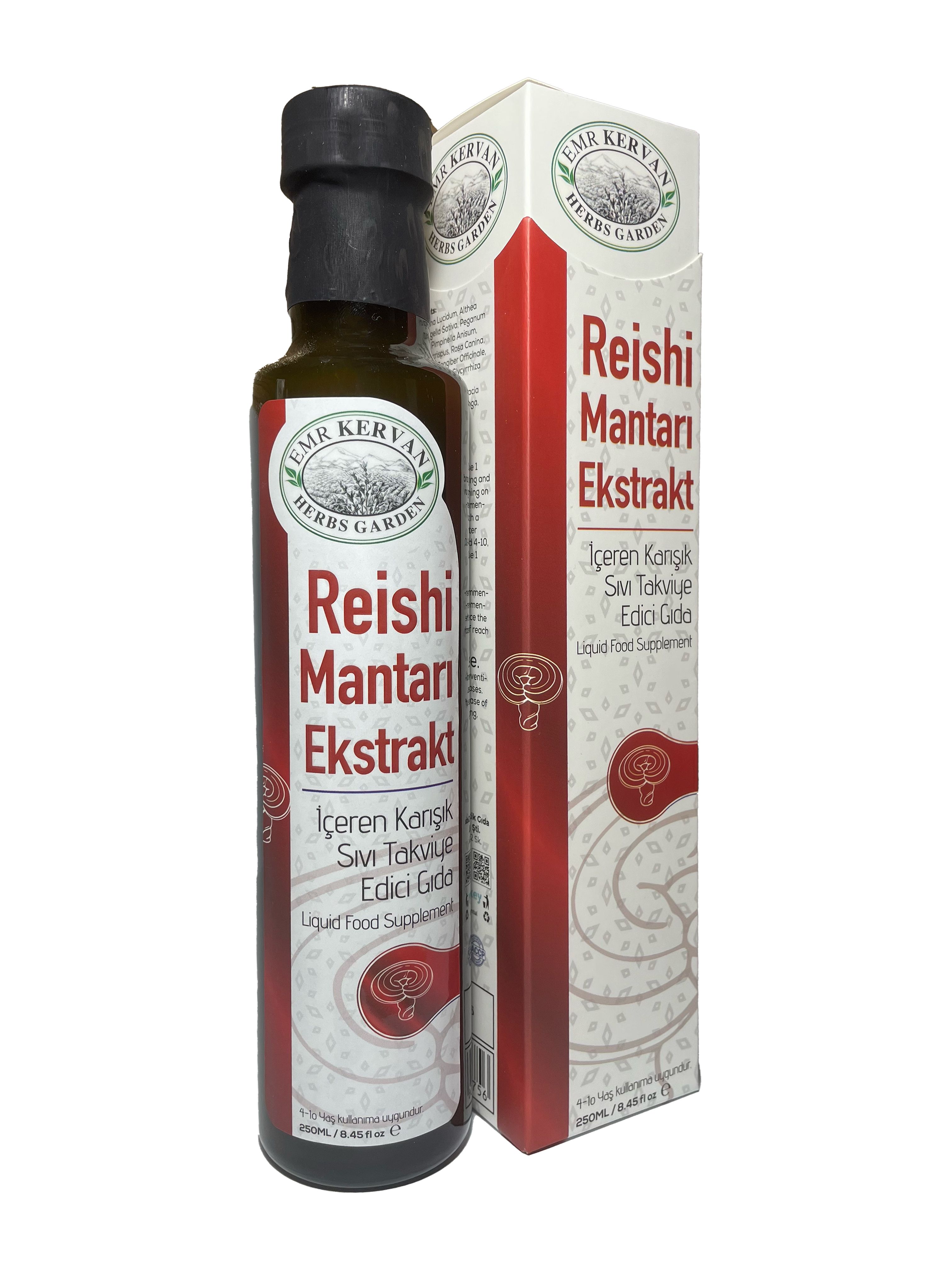 Emr Kervan Herbs Garden Reishi Mantarı Ekstrakt İçeren Karışık Sıvı Takviye Edici Gıda 250ml