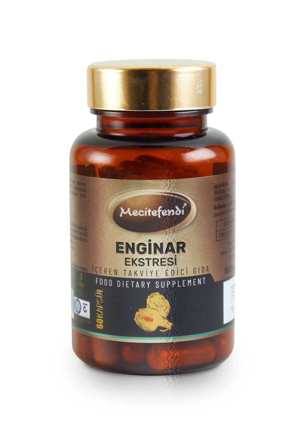 MECİTEFENDİ ENGİNAR EKSTRESİ İÇEREN TAKVİYE EDİCİ GIDA (60 KAPSÜL*860MG)