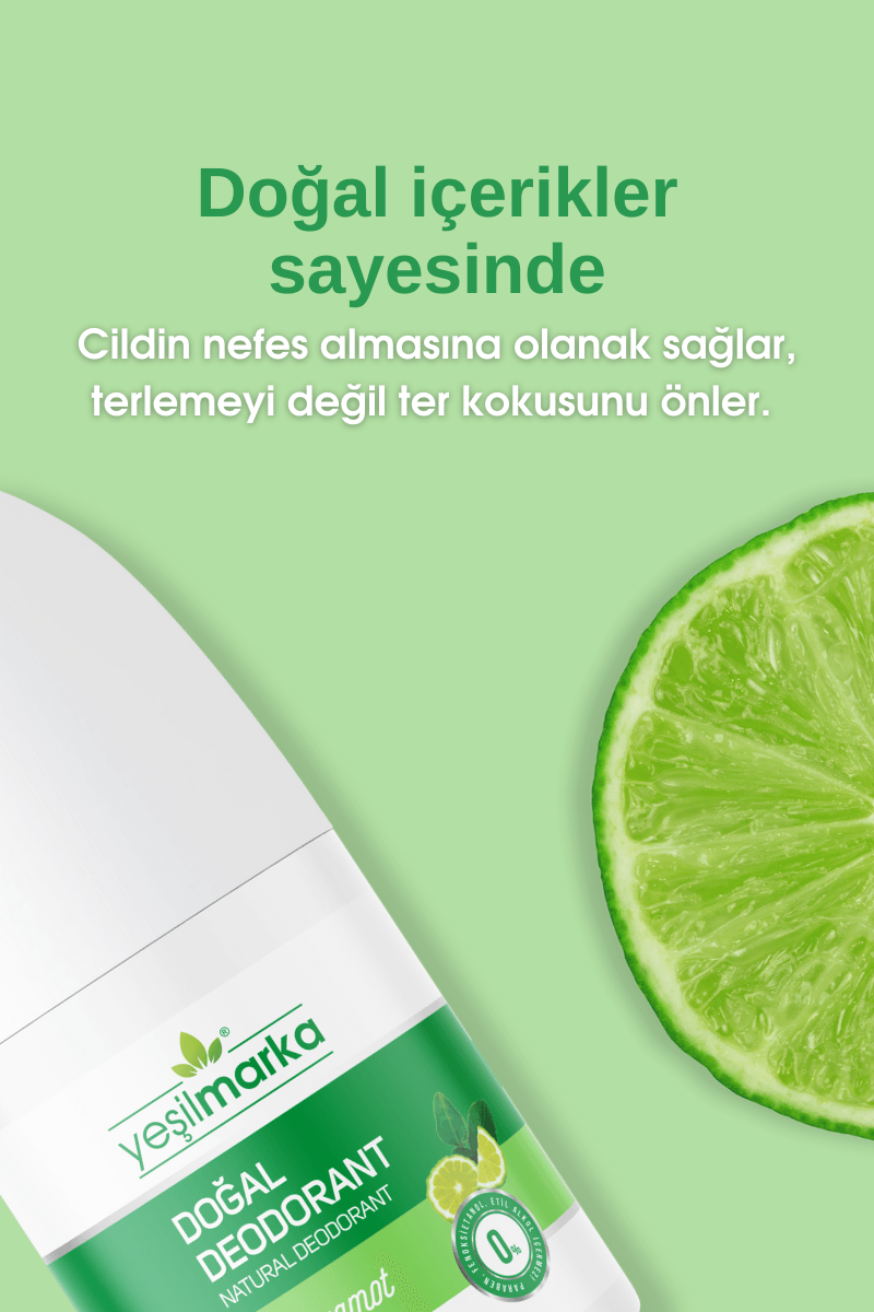 Yeşilmarka Doğal Deodorant Roll On- Bergamot Kokulu