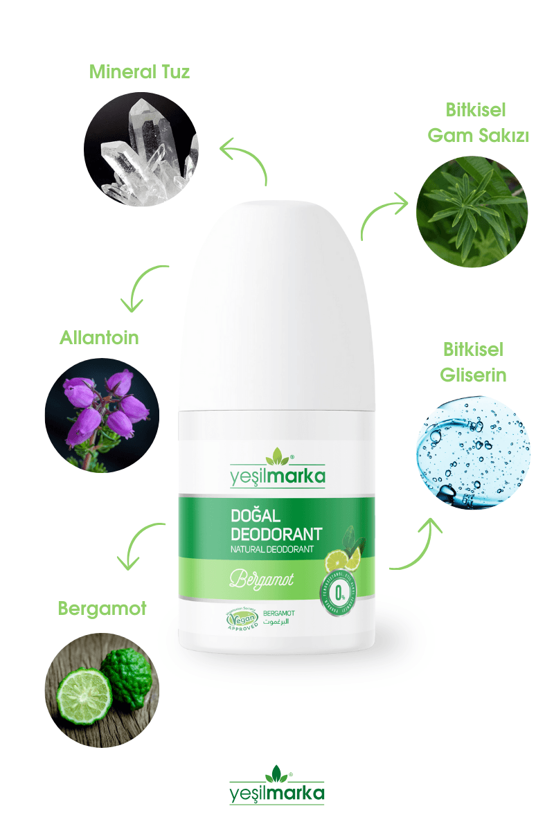 Yeşilmarka Doğal Deodorant Roll On- Bergamot Kokulu