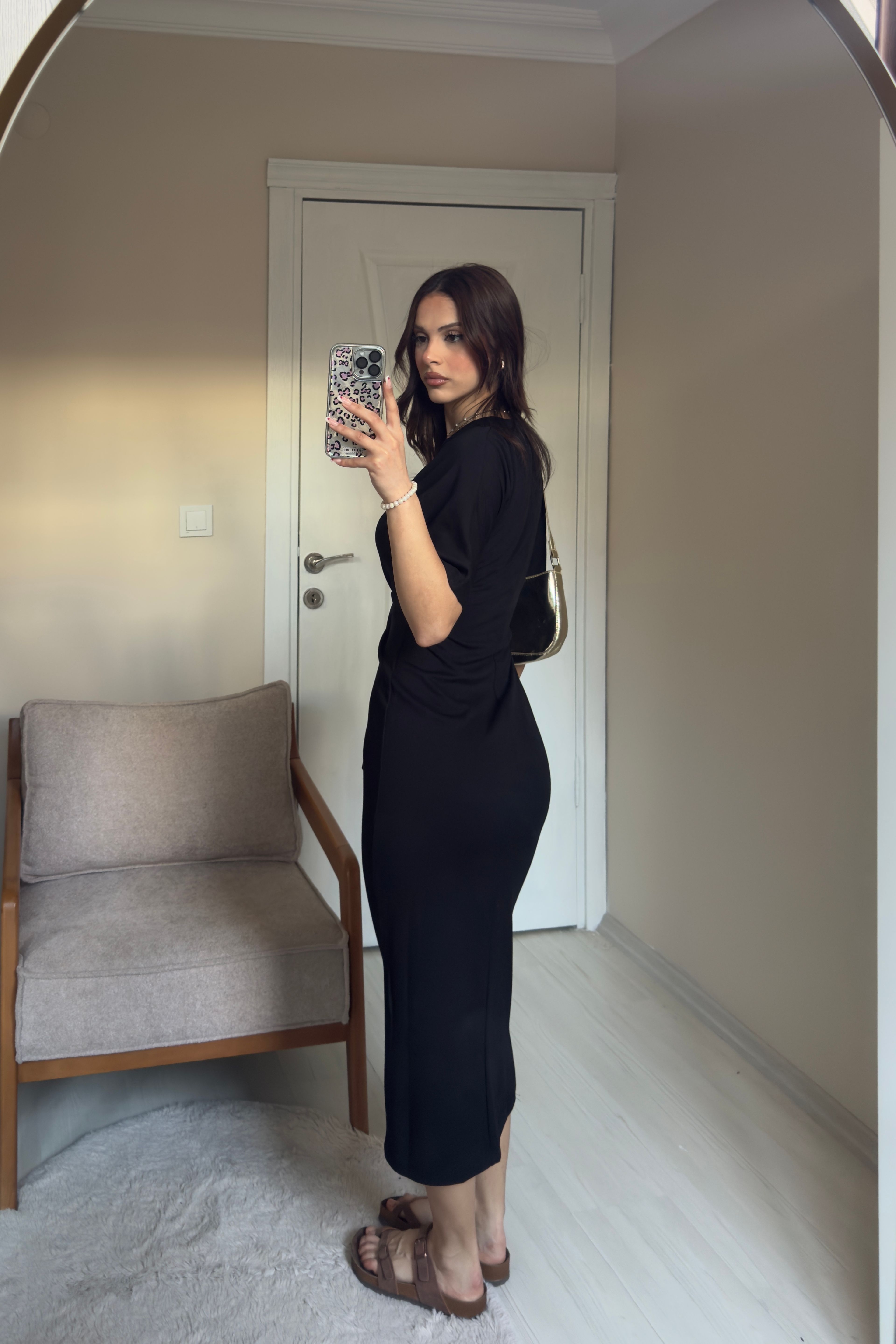 Belden Bağlamalı Elbise 