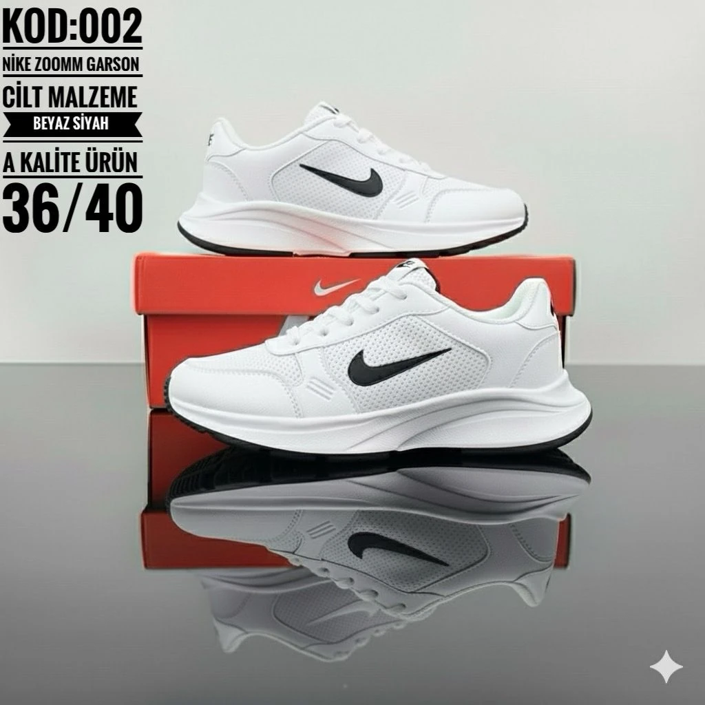 NİKE 016 KOD  - BEYAZ SİYAH