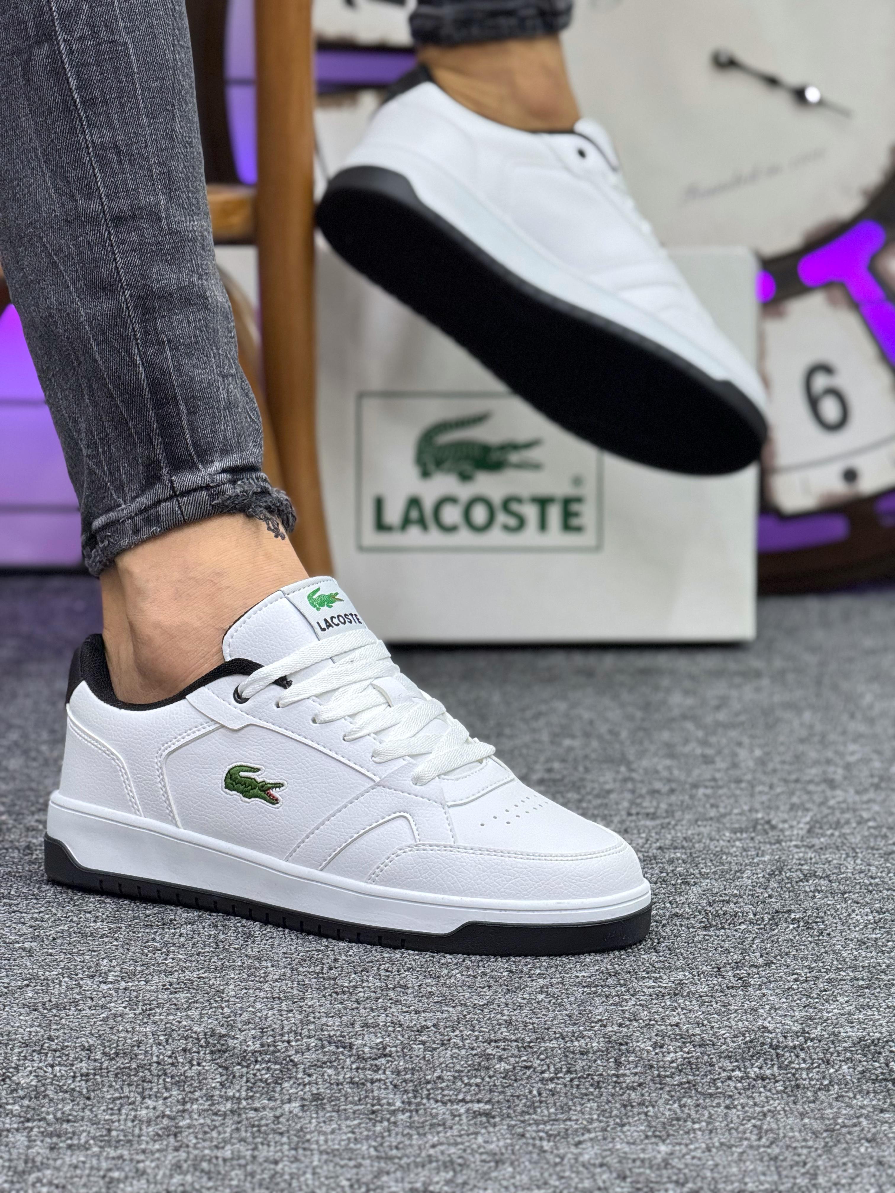 LACOST 01 MODEL  - BEYAZ SİYAH