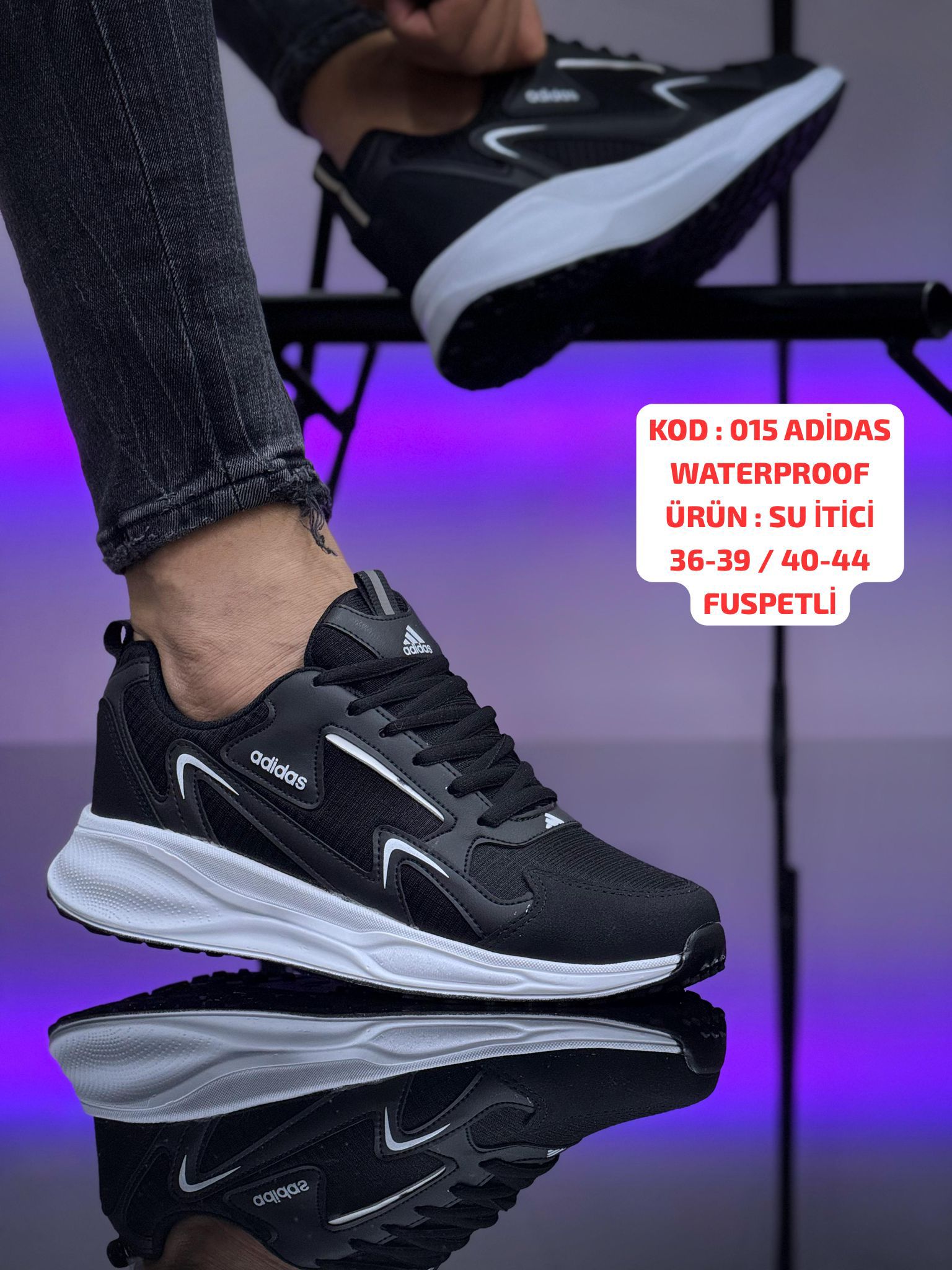 ADİDAS 04 MODEL  - SİYAH BEYAZ