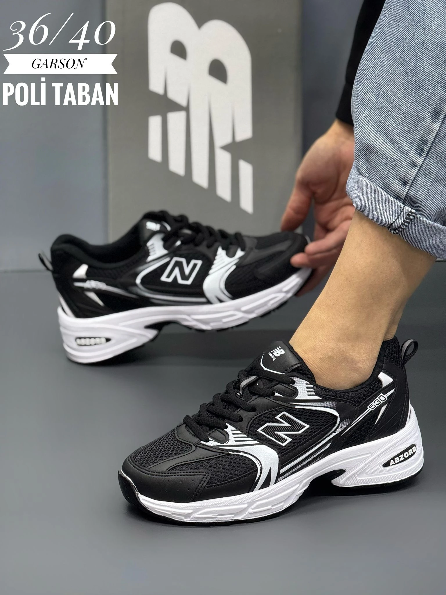 NEW BALANCE 530 KOD  - SİYAH BEYAZ