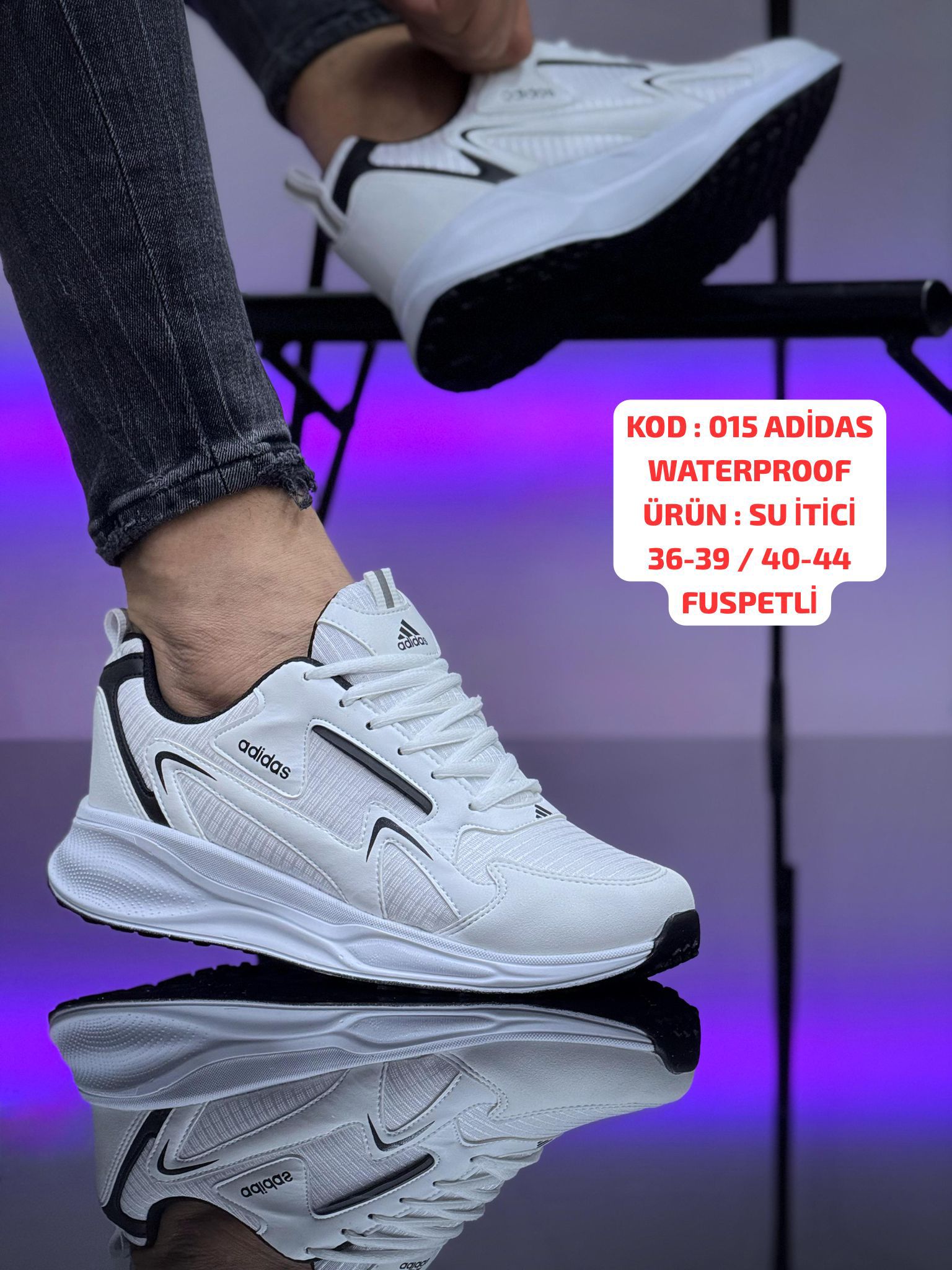 ADİDAS 04 MODEL  - BEYAZ SİYAH