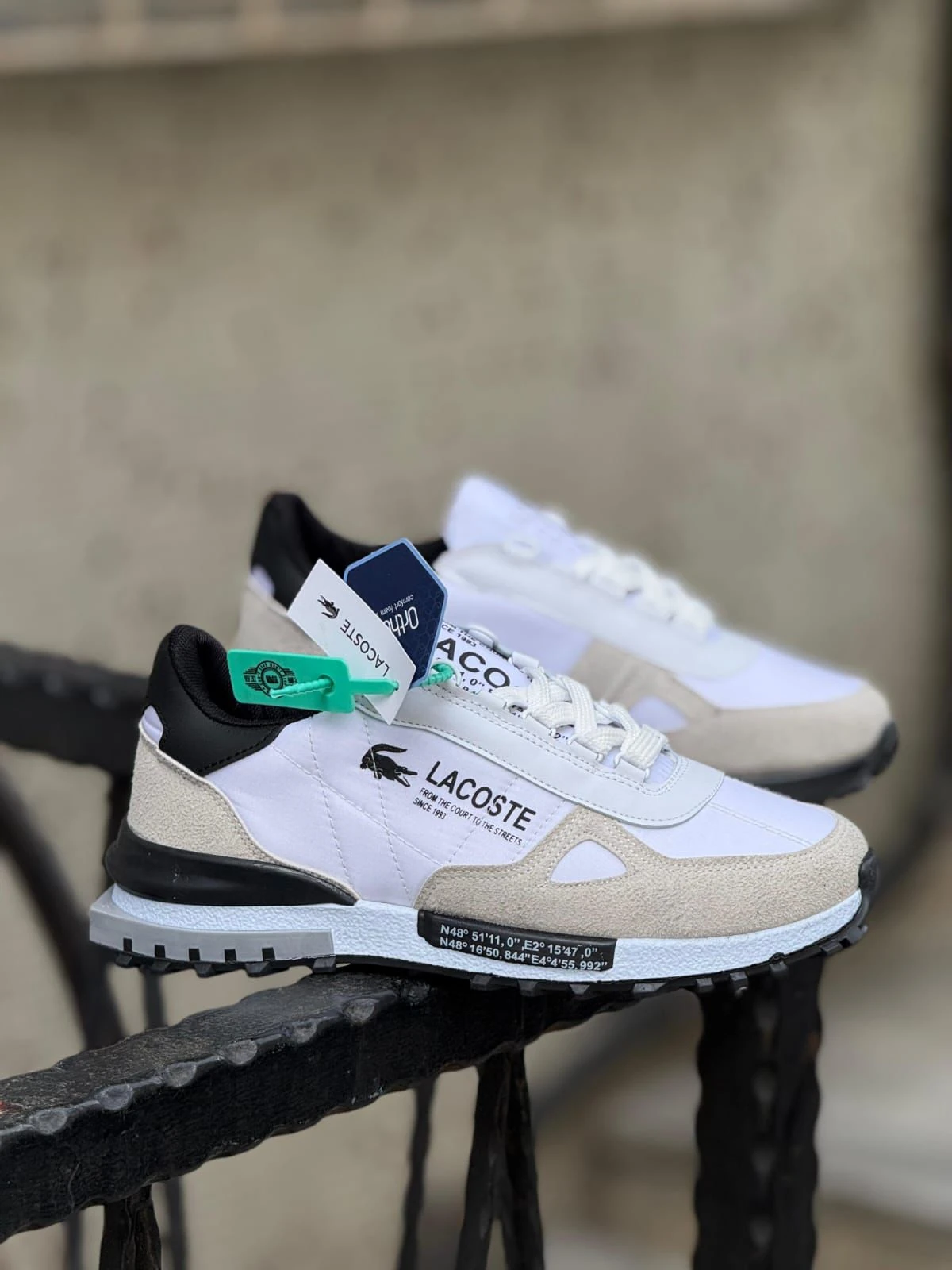 LACOST 04 KOD  - BEYAZ SİYAH