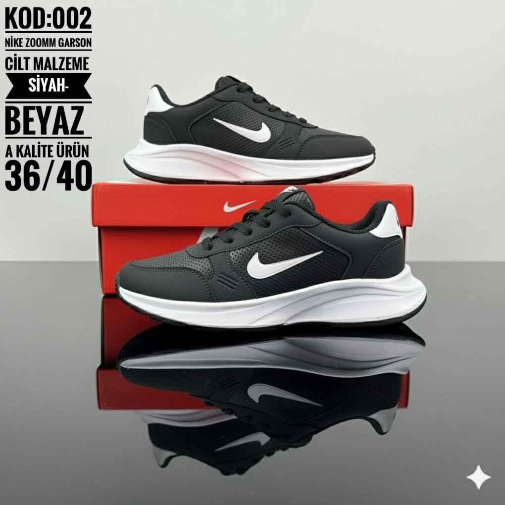 NİKE 016 KOD  - SİYAH BEYAZ