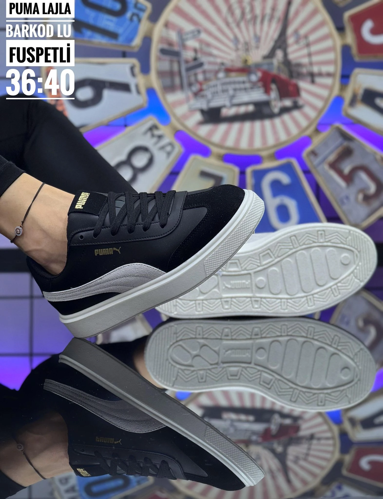 PUMA 01 MODEL  - SİYAH BEYAZ