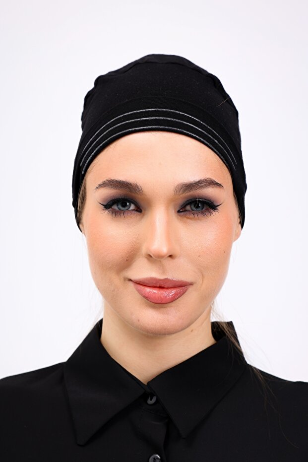 DÜZ SİLİKONLU BONE SİYAH