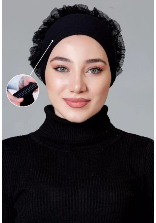  FIRFIRLI KAYMAZ SİLİKONLU BONE SİYAH 