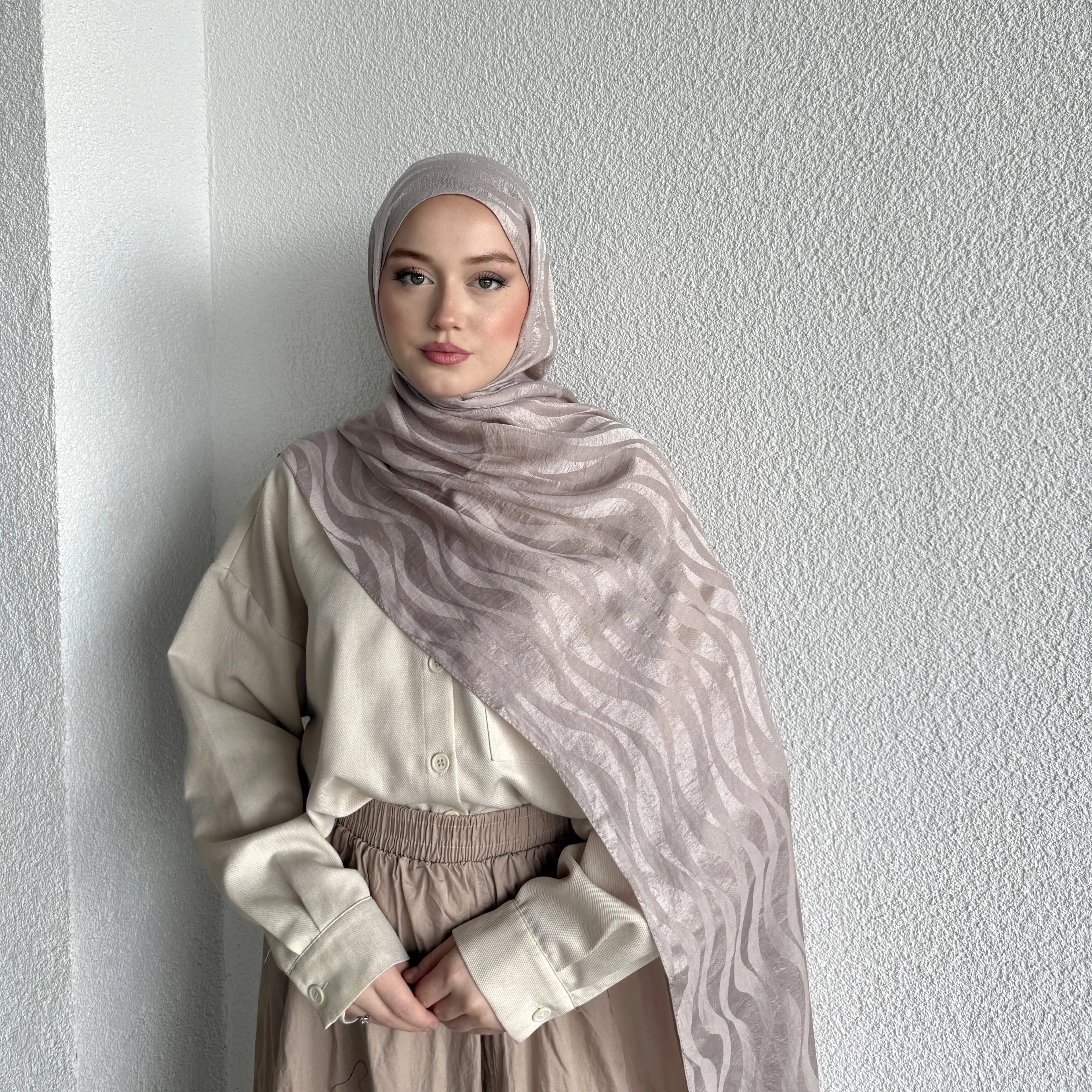 İPEKSİ JAKAR DALGA DESEN ŞAL