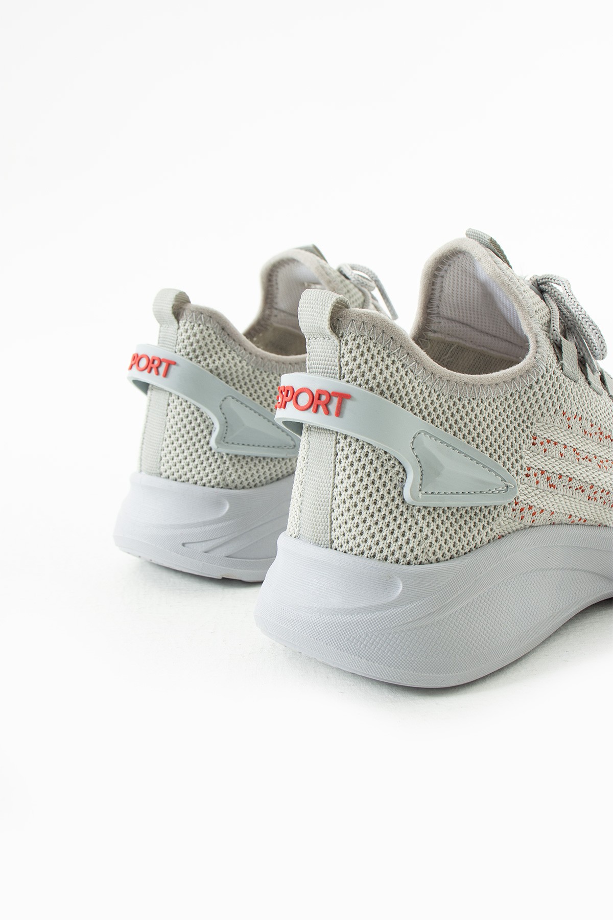 Unisex Yıkanabilir Rahat Hava Alabilen Kokusuz Triko Spor Ayakkabı Sneaker 015 - Buz Turuncu