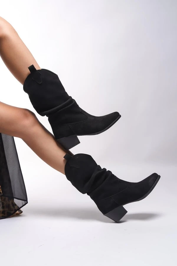 Kadın Kalın Topuklu Kovboy Çizme 875