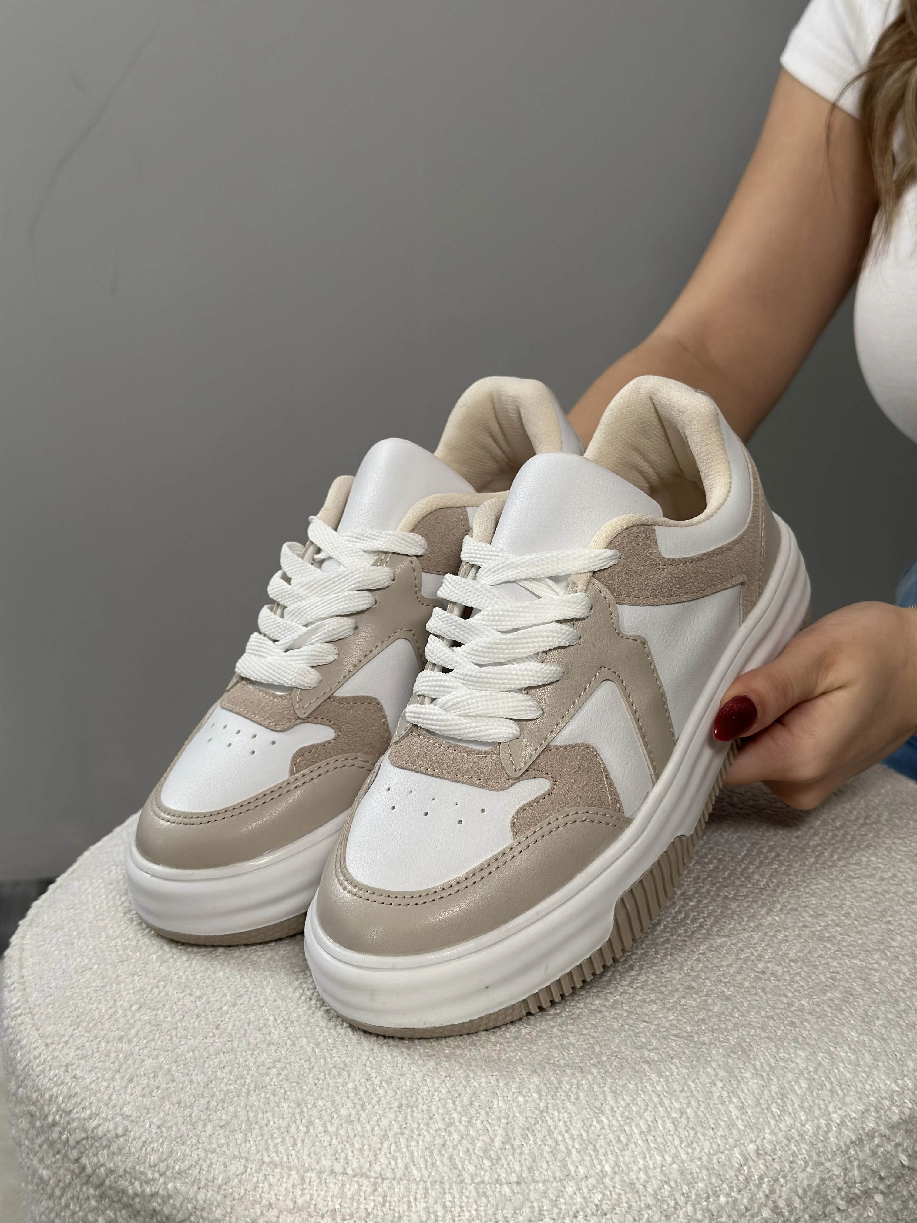 Kadın Sneaker Mrj1006 - Bej