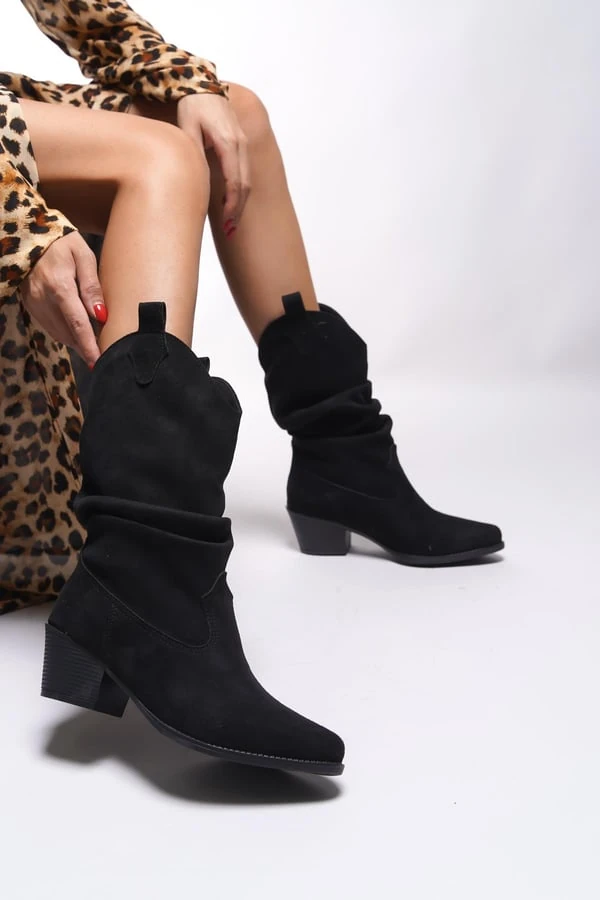 Kadın Kalın Topuklu Kovboy Çizme 875