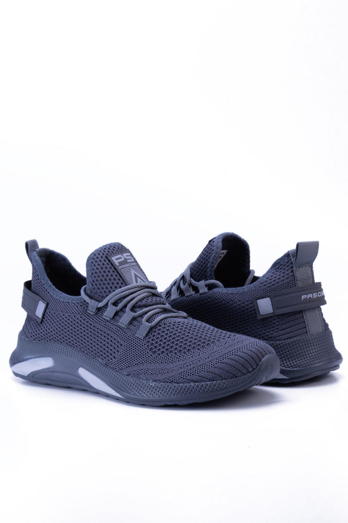 Unisex Triko Sneaker Rahat Hava Alabilen Kokusuz Spor Ayakkabı 4555 - Füme