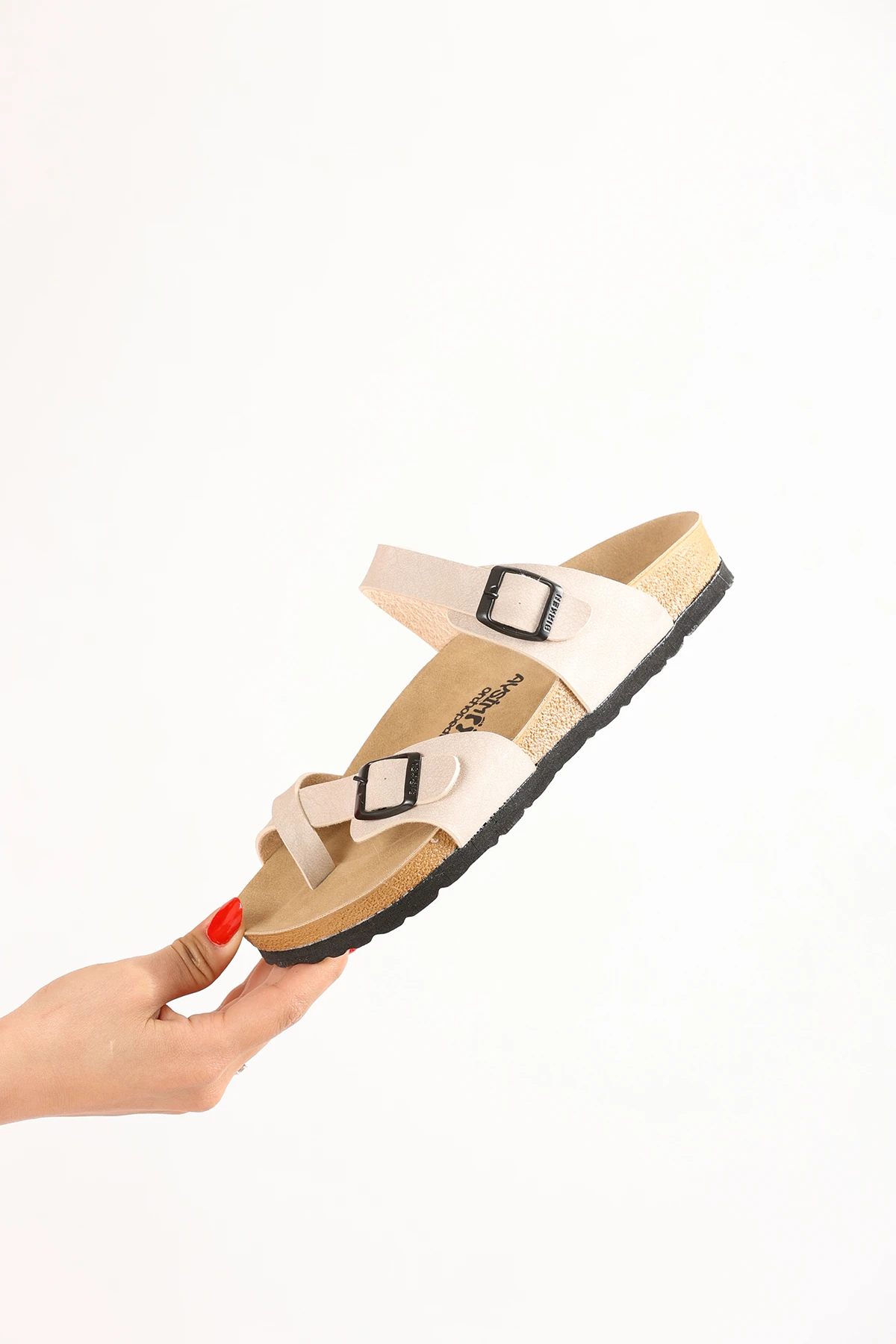 Kadın Mantar Parmak Arası Terlik Terlik EM9638 - Vizon