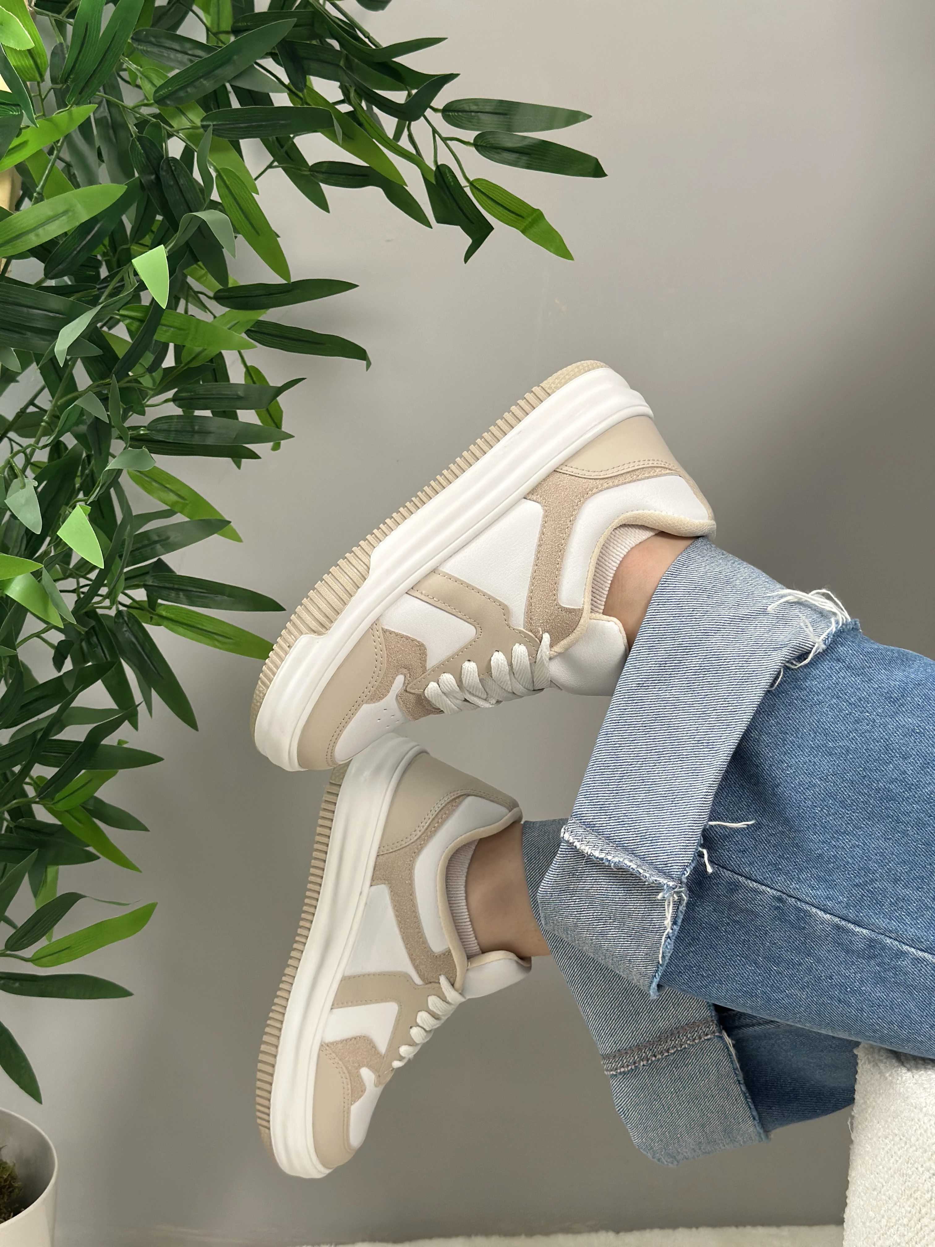 Kadın Sneaker Mrj1006 - Bej