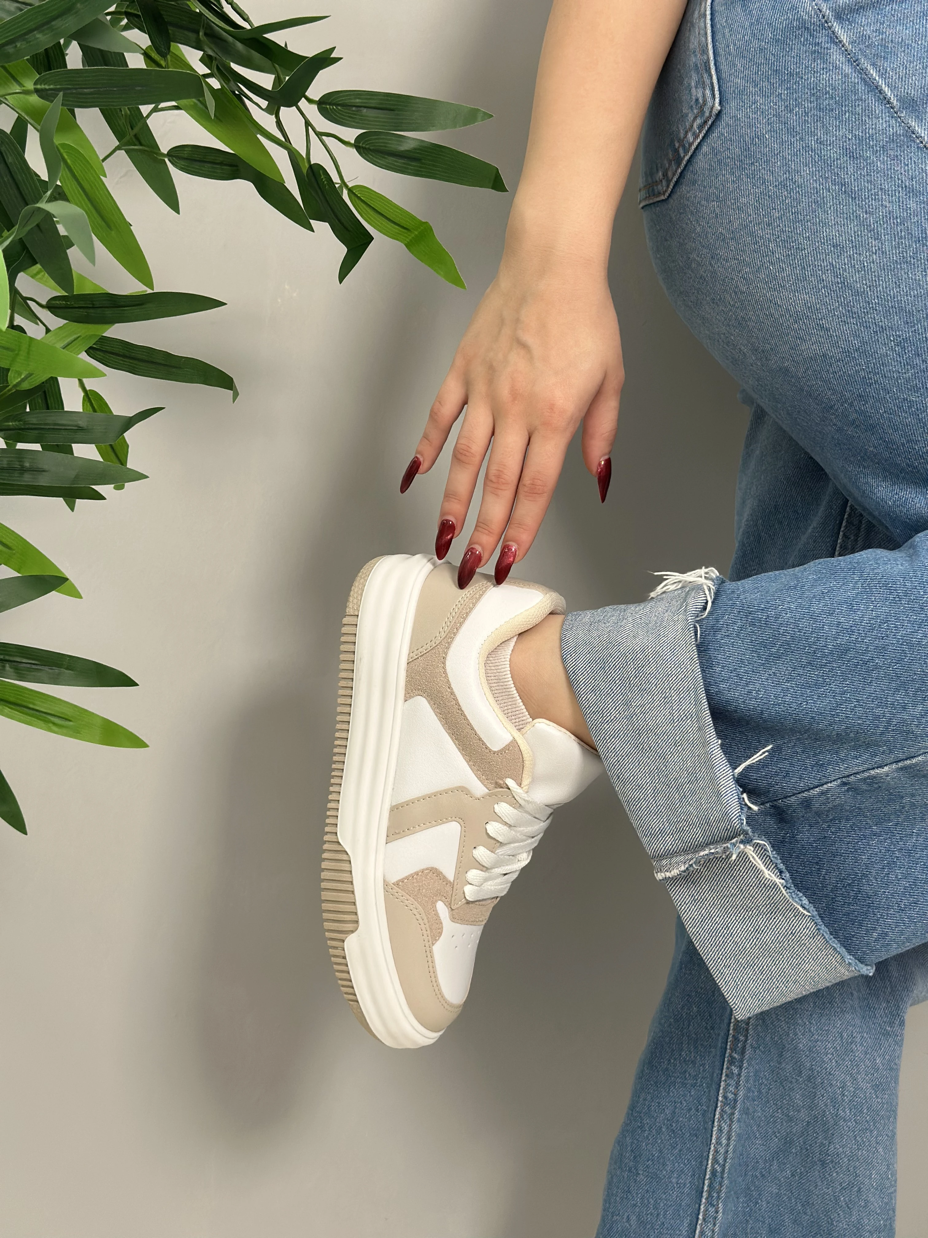 Kadın Sneaker Mrj1006 - Bej