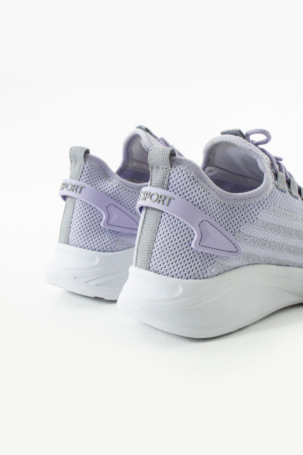 Unisex Yıkanabilir Rahat Hava Alabilen Kokusuz Triko Spor Ayakkabı Sneaker 015 - Lila Buz