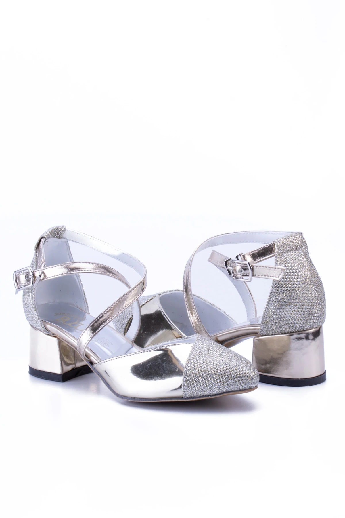 Çocuk Topuklu Ayakkabı 8088 - Gold