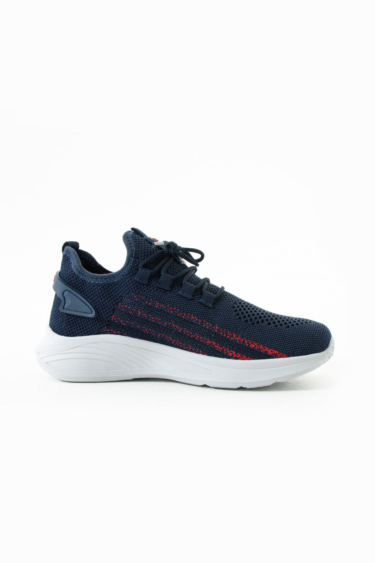 Unisex Yıkanabilir Rahat Hava Alabilen Kokusuz Triko Spor Ayakkabı Sneaker 015 - Lacivert Kırmızı